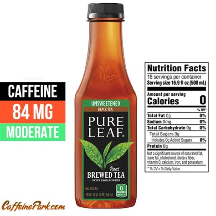 Does pure leaf green tea with mint have caffeine?