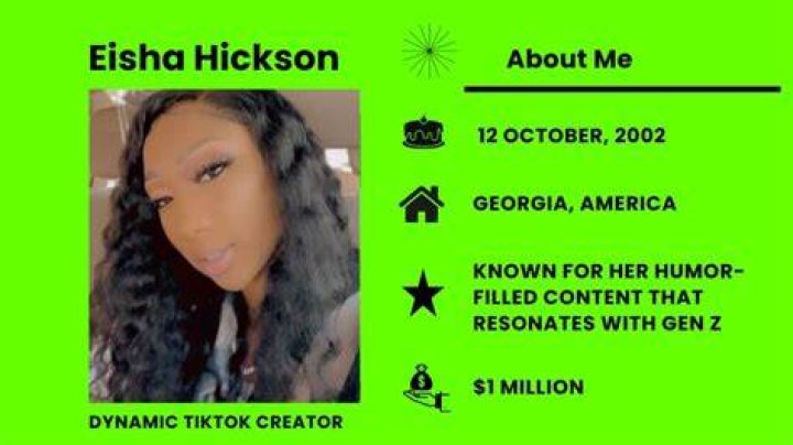 Eisha Hickson Bio (Wiki) 