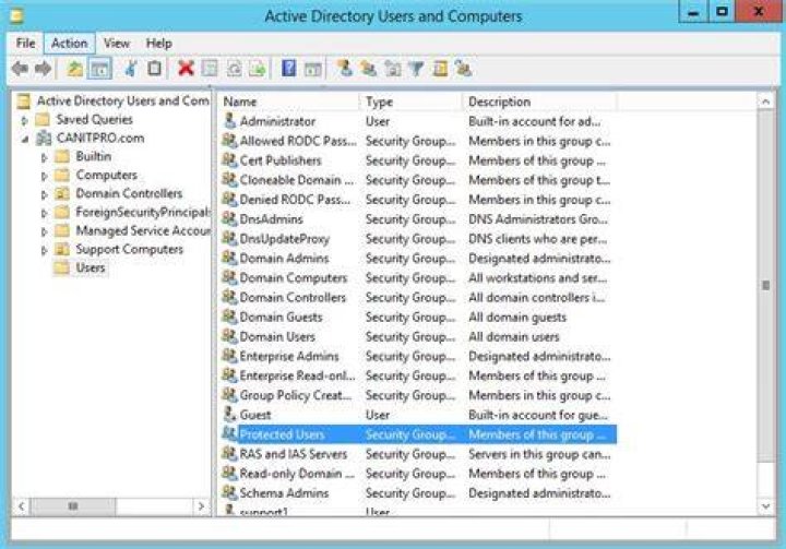 How do I create a security group in Active Directory?