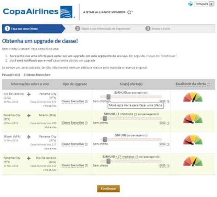 How do I upgrade on Copa Airlines?