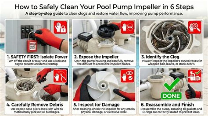 How do you clean a pool impeller?