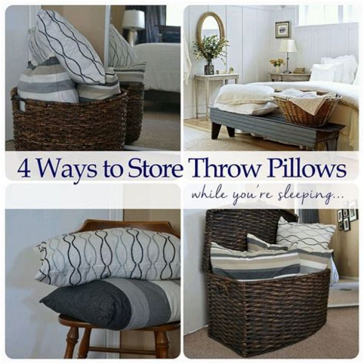 How do you store extra bed pillows?