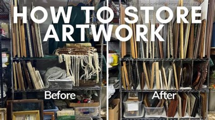 How do you store framed artwork?