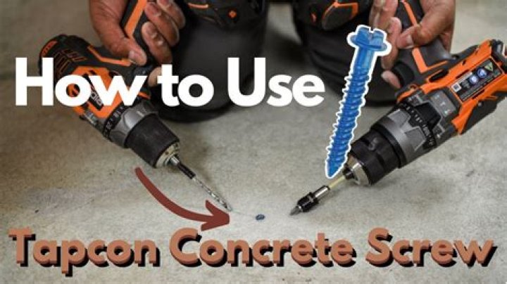 How do you use Tapcons on concrete?