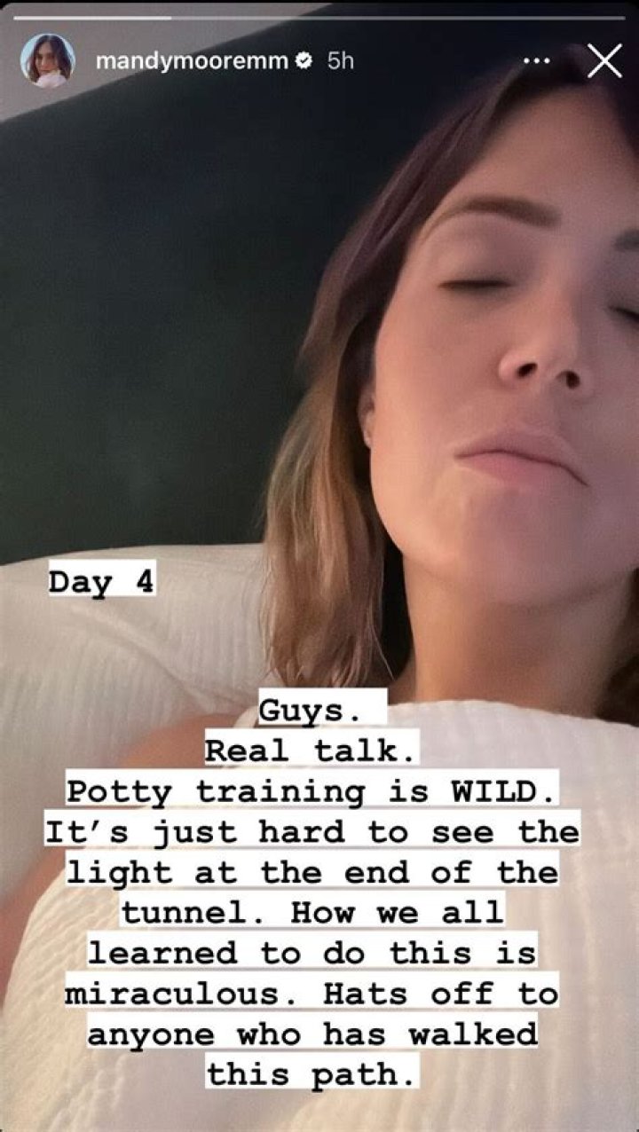 Mandy Moore on potty training: it’s not an event it’s a process