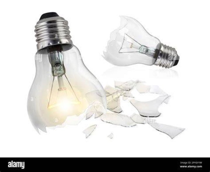 What does a broken light bulb symbolize?