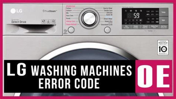 What does Error Code OE mean on LG washer?