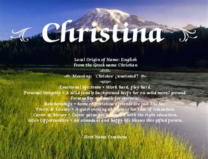 What does name Christina mean?