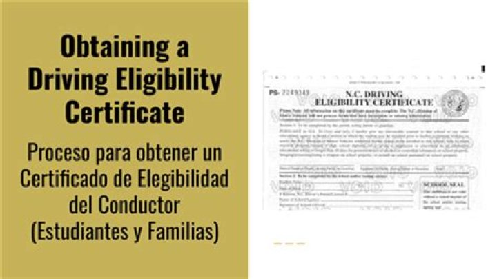 What is a NC driving eligibility certificate?