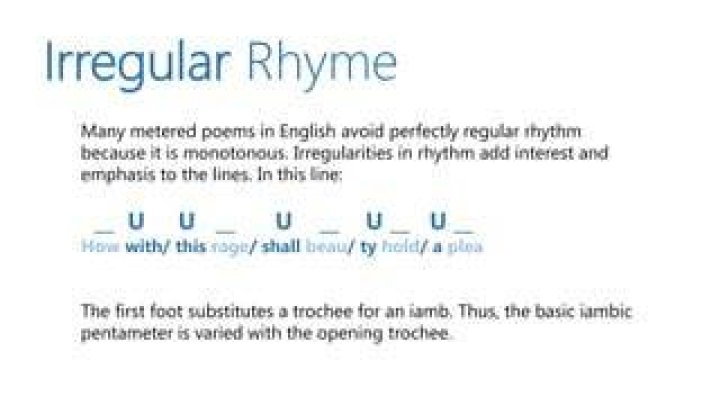 What is irregular meter in poetry?