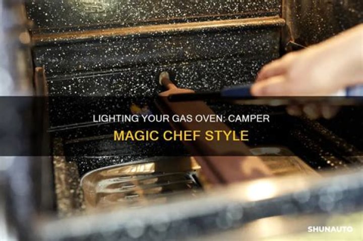 Where is the pilot light on a Magic Chef oven?