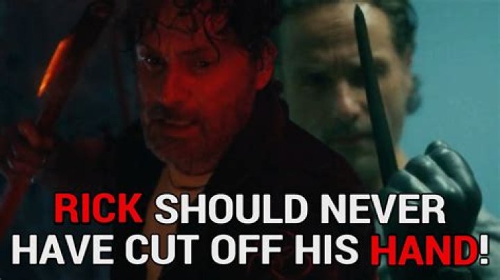 Who chops off Rick's hand?