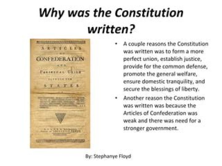 Why is a written constitution important quizlet?
